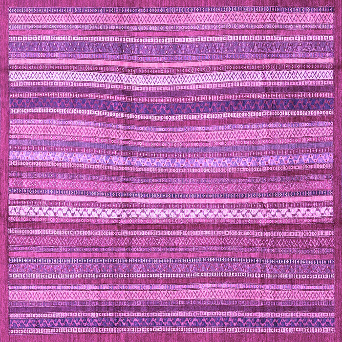 Square Machine Washable Abstract Purple Modern Area Rugs, wshabs3690pur