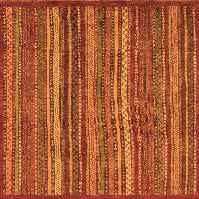 Square Abstract Orange Modern Rug, abs3691org