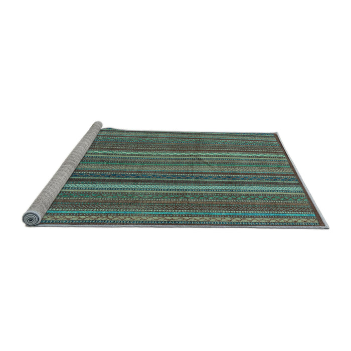 Sideview of Machine Washable Abstract Light Blue Modern Rug, wshabs3691lblu