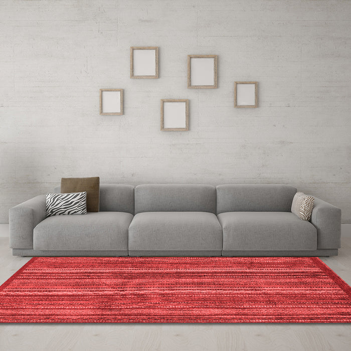 Modern Red Washable Rugs