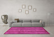 Machine Washable Abstract Pink Modern Rug in a Living Room, wshabs3691pnk