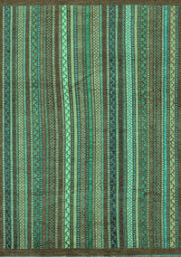 Abstract Turquoise Modern Rug, abs3691turq