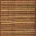 Square Abstract Brown Modern Rug, abs3691brn