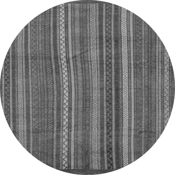 Round Abstract Gray Modern Rug, abs3691gry