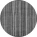 Round Abstract Gray Modern Rug, abs3691gry