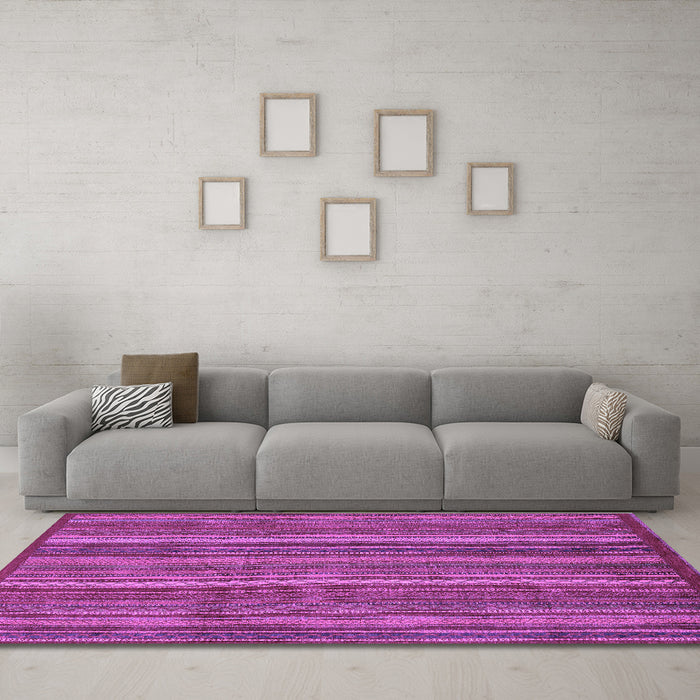 Machine Washable Abstract Purple Modern Area Rugs in a Living Room, wshabs3691pur