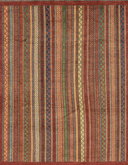 Abstract Red Modern Rug, abs3691