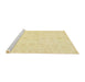 Sideview of Machine Washable Abstract Sun Yellow Rug, wshabs3692