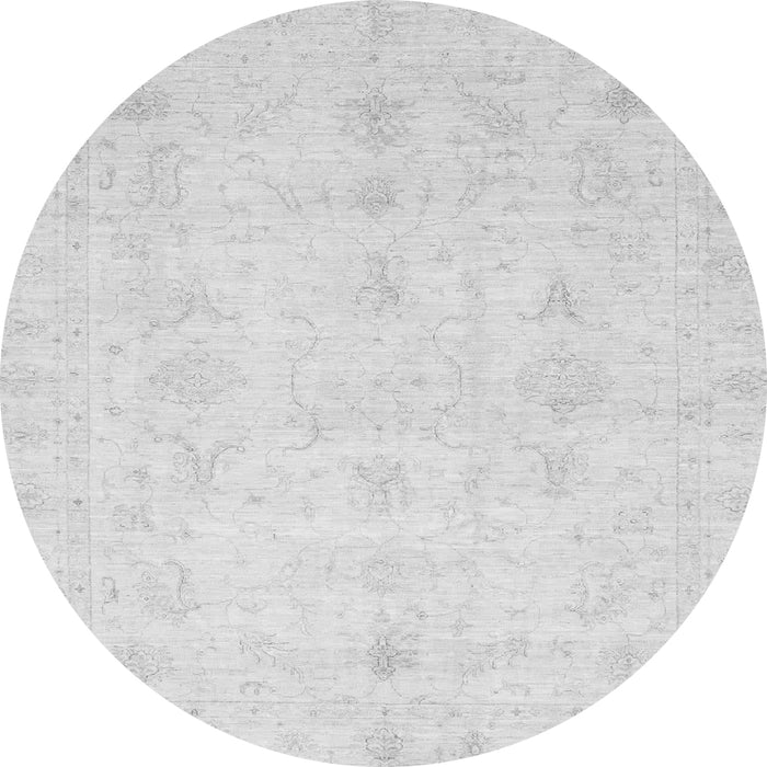 Round Oriental Gray Traditional Rug, abs3692gry