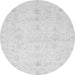 Round Oriental Gray Traditional Rug, abs3692gry