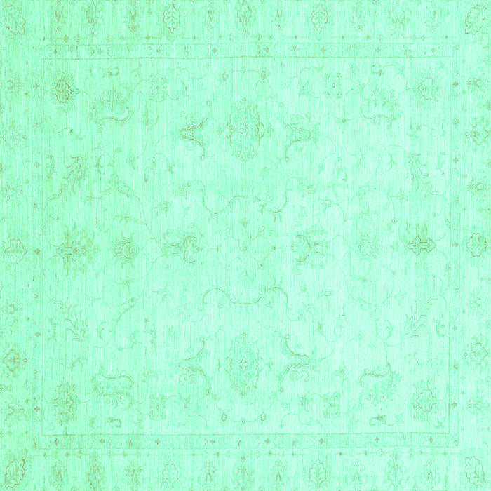 Square Oriental Turquoise Traditional Rug, abs3692turq