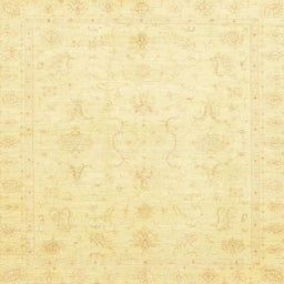 Square Abstract Sun Yellow Oriental Rug, abs3692