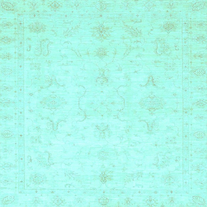 Square Oriental Light Blue Traditional Rug, abs3692lblu