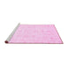 Sideview of Machine Washable Oriental Pink Traditional Rug, wshabs3692pnk