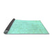 Sideview of Oriental Light Blue Traditional Rug, abs3692lblu