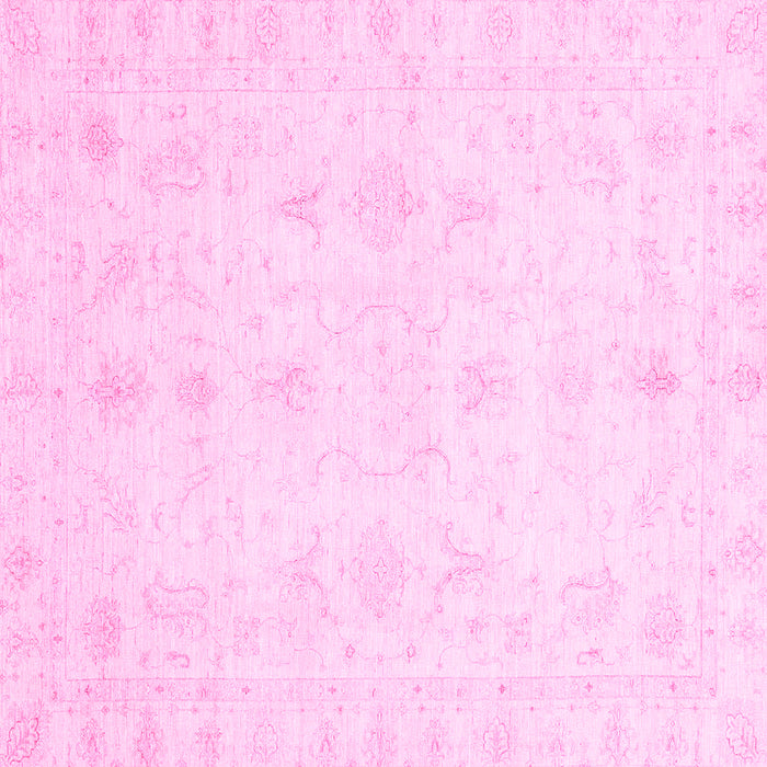 Square Oriental Pink Traditional Rug, abs3692pnk