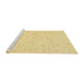 Sideview of Machine Washable Abstract Yellow Rug, wshabs3693