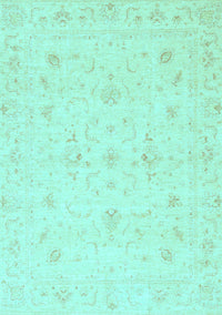 Oriental Light Blue Traditional Rug, abs3693lblu