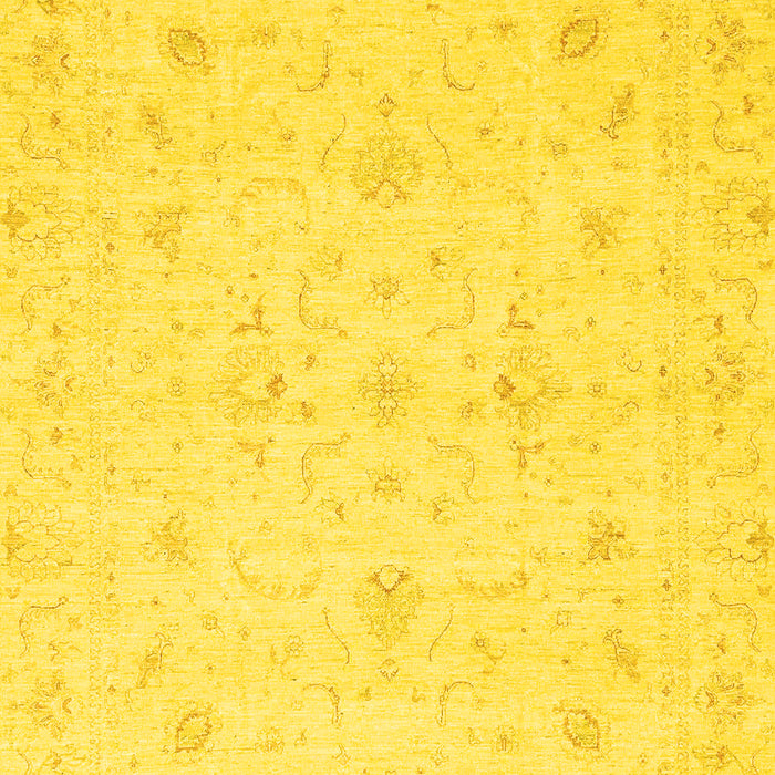 Machine Washable Oriental Yellow Traditional Rug, wshabs3693yw