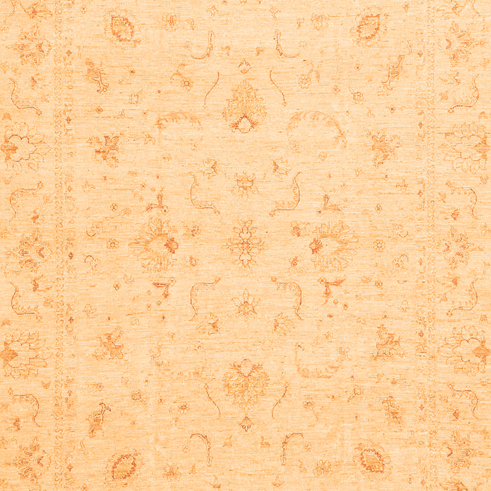 Machine Washable Oriental Orange Traditional Area Rugs, wshabs3693org