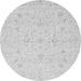 Round Oriental Gray Traditional Rug, abs3693gry