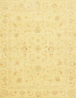 Machine Washable Abstract Yellow Rug, wshabs3693