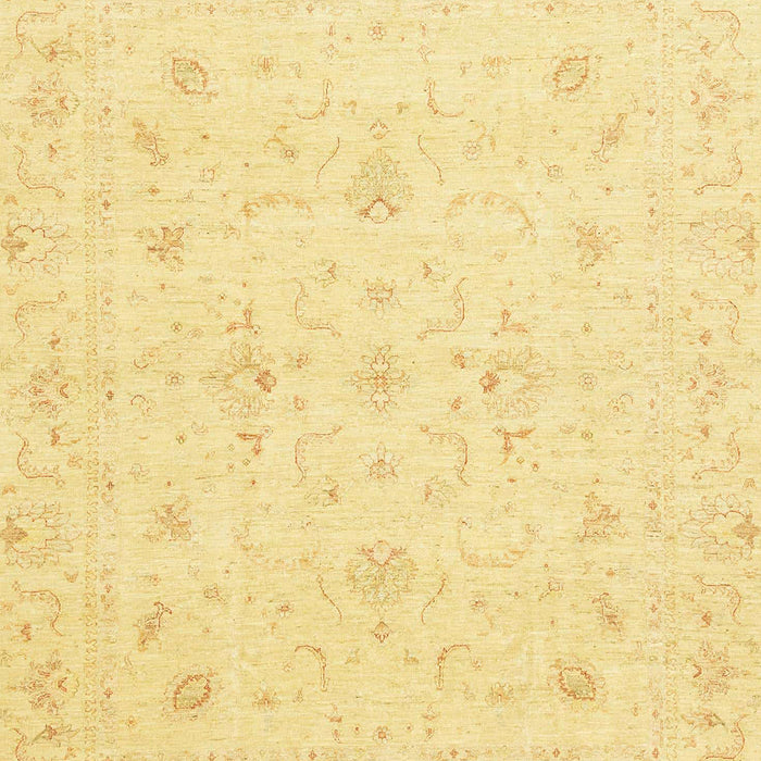 Machine Washable Abstract Yellow Rug, wshabs3693