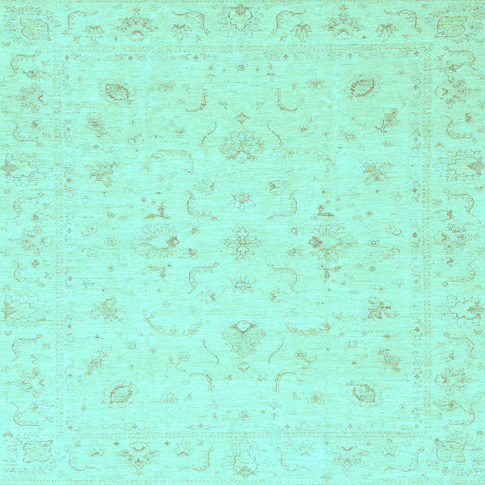 Square Oriental Light Blue Traditional Rug, abs3693lblu