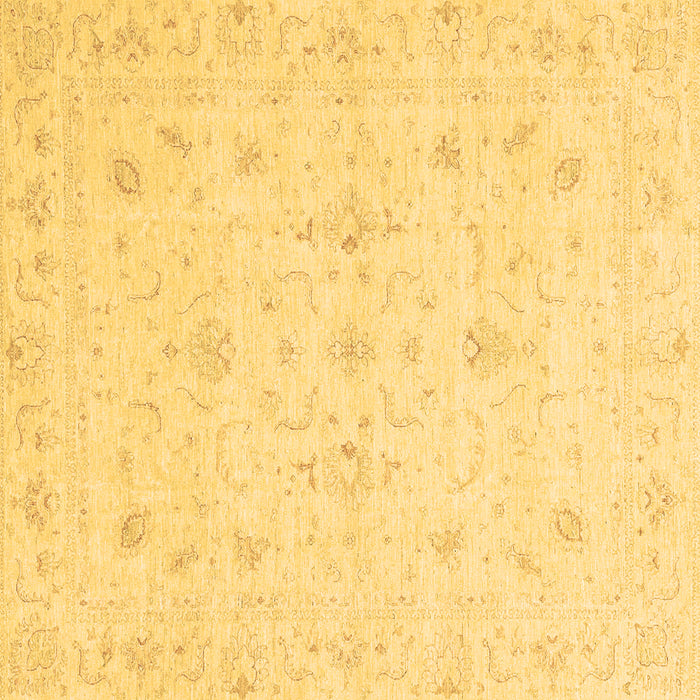 Square Oriental Brown Traditional Rug, abs3693brn