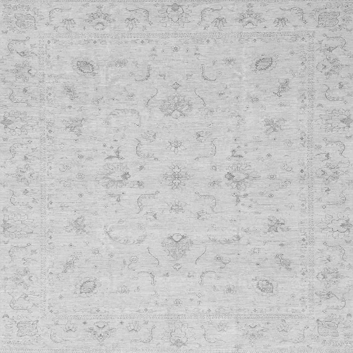 Square Machine Washable Oriental Gray Traditional Rug, wshabs3693gry