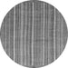 Round Abstract Gray Modern Rug, abs3694gry