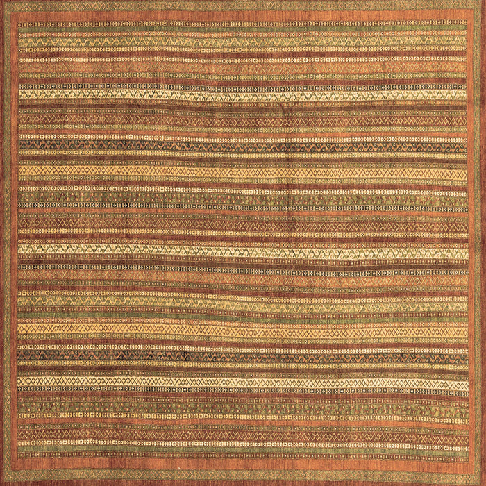 Square Machine Washable Abstract Brown Modern Rug, wshabs3694brn