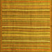 Square Abstract Yellow Modern Rug, abs3694yw