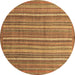 Round Machine Washable Abstract Brown Modern Rug, wshabs3694brn