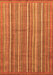 Machine Washable Abstract Orange Modern Area Rugs, wshabs3694org