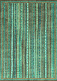 Abstract Turquoise Modern Rug, abs3694turq