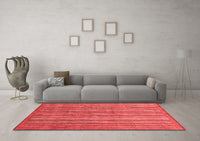 Machine Washable Abstract Red Modern Rug, wshabs3694red