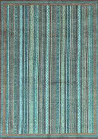 Abstract Light Blue Modern Rug, abs3694lblu