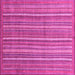 Square Machine Washable Abstract Pink Modern Rug, wshabs3694pnk