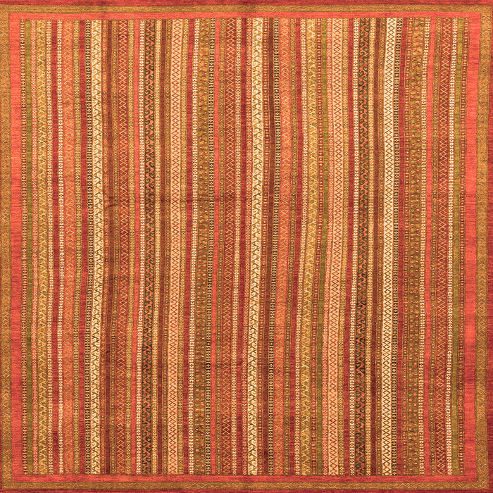 Square Abstract Orange Modern Rug, abs3694org