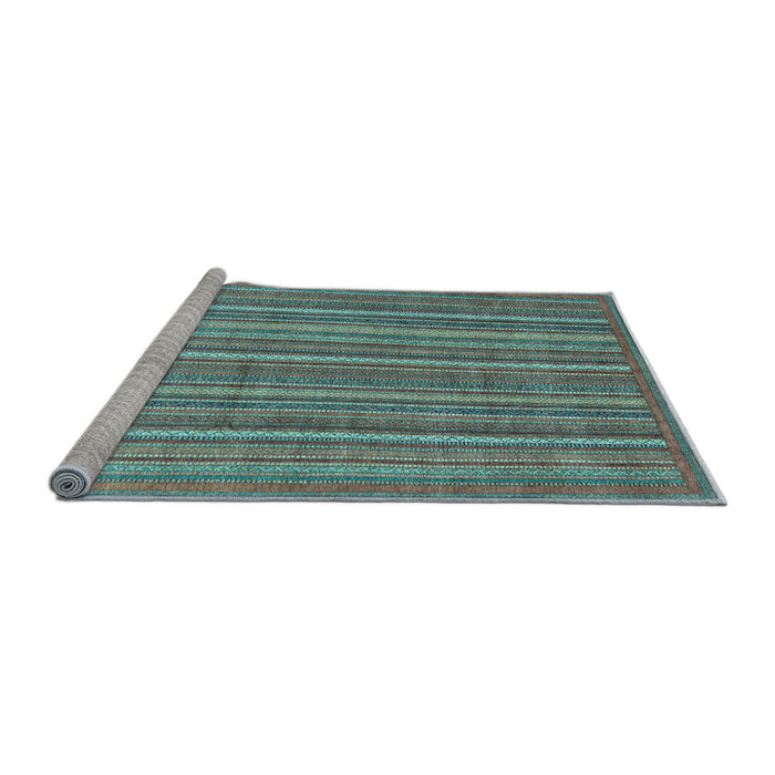 Sideview of Machine Washable Abstract Light Blue Modern Rug, wshabs3694lblu