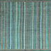 Square Machine Washable Abstract Light Blue Modern Rug, wshabs3694lblu