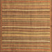 Square Abstract Brown Modern Rug, abs3694brn