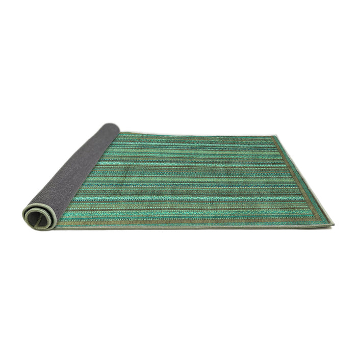 Sideview of Abstract Turquoise Modern Rug, abs3694turq