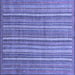 Square Machine Washable Abstract Blue Modern Rug, wshabs3694blu