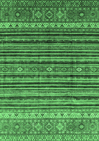 Abstract Emerald Green Modern Rug, abs3695emgrn