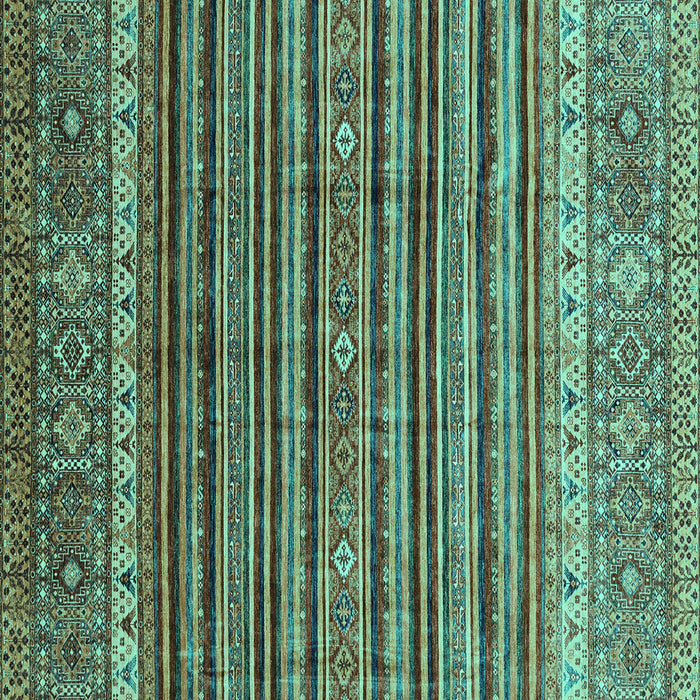 Square Abstract Turquoise Modern Rug, abs3695turq