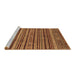 Sideview of Machine Washable Abstract Brown Modern Rug, wshabs3695brn