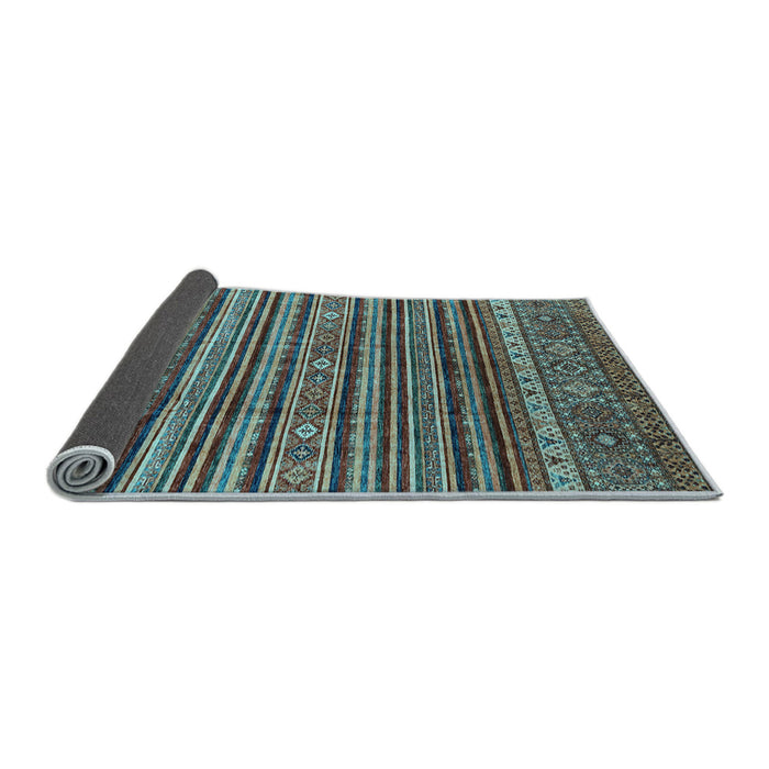 Sideview of Abstract Light Blue Modern Rug, abs3695lblu