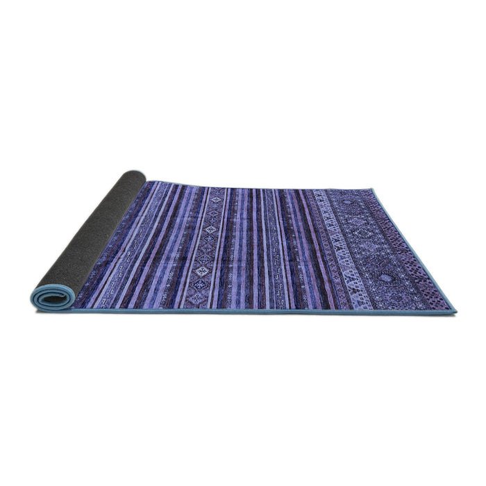 Sideview of Abstract Blue Modern Rug, abs3695blu